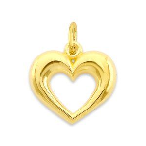 Solid 14k Gold Heart Charm, Tiny Cute Charm for Bracelet or Necklace
